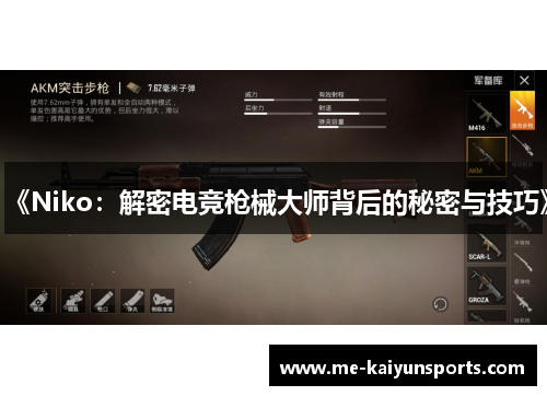 《Niko：解密电竞枪械大师背后的秘密与技巧》